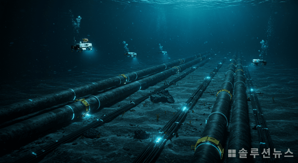 Virtual Image of Undersea Cable Installed in Deep Sea (Photo = Solution News)