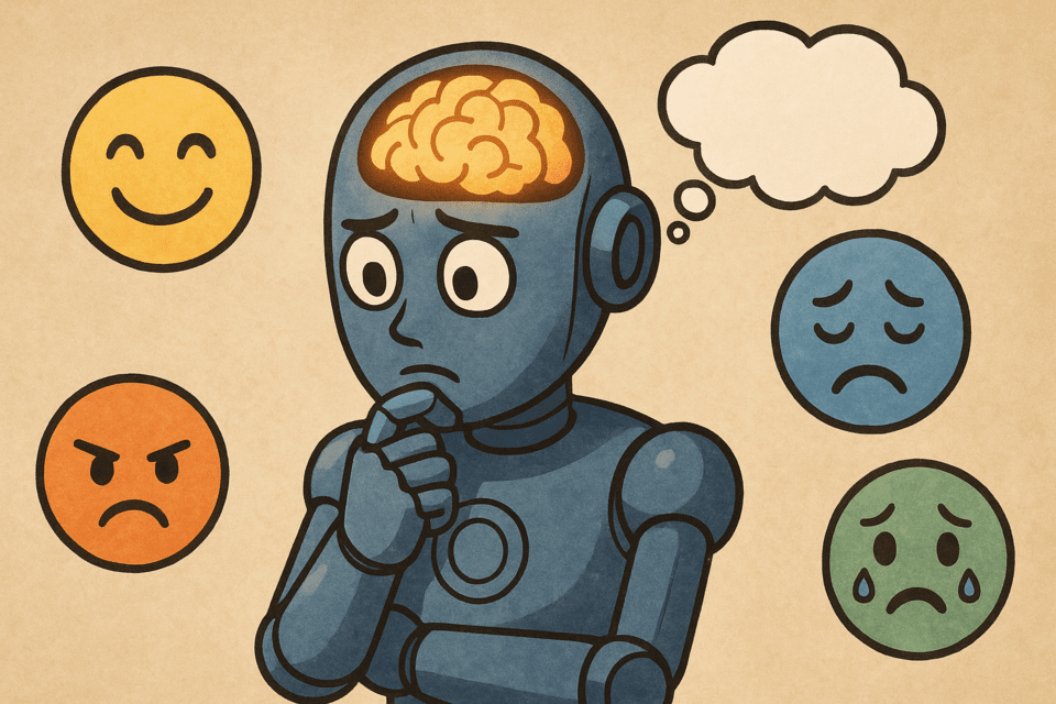 感情を感じるAIのイラスト