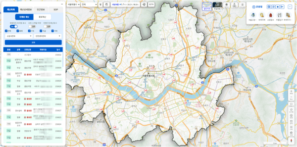 Next-generation Fire Safety Map (Main Screen) (Source = Seoul Fire & Disaster Headquarters)