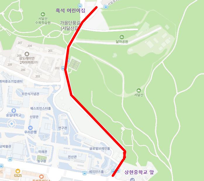 上行写真计划所监视区在黑石幼儿园到尚贤中学前的580米区段