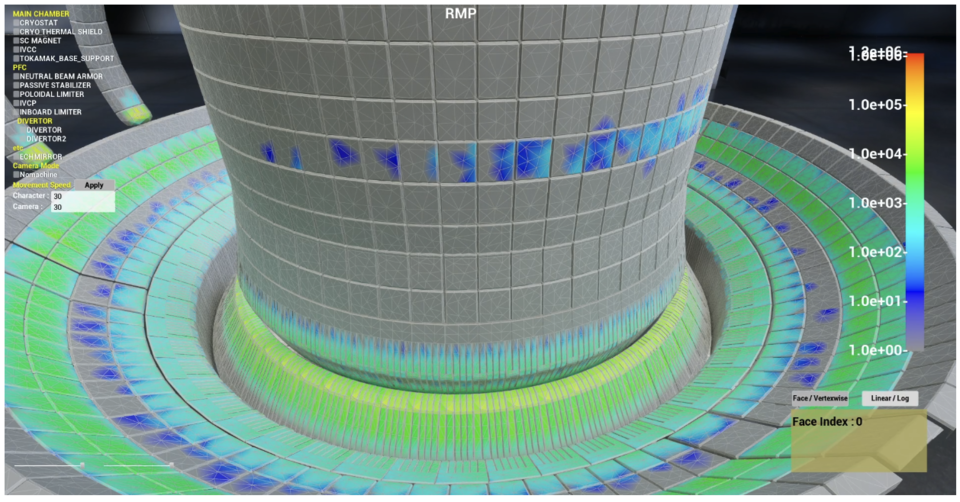 Virtual tokamak platform software usage example (provided by the Ministry of Science and ICT)