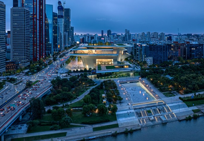 Design Camp Moon Park DMP's winning design proposal rendering / Seoul City