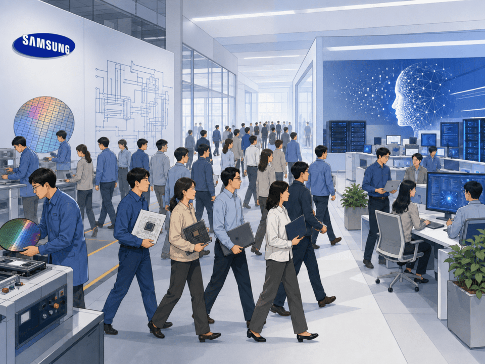 サムスン電子は電力半導体（CSS）事業チームの人員を対象に、23日から社内自由応募（FA）制度を実施し、メモリーやシステムLSI、ファウンドリなどへ段階的に再配置している。