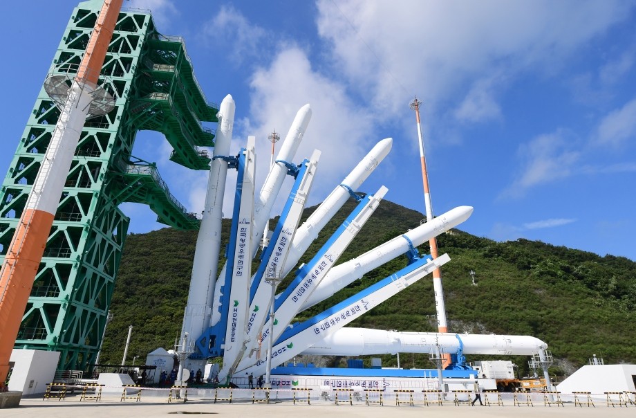 全罗南道高兴郡罗老宇宙中心努里号发射准备现场(照片由宇宙航空厅提供)