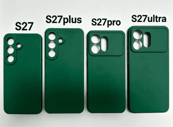 Galaxy S27、S27 Plus、S27 Pro、S27 Ultraと記された4種類のケース。(写真=Ice UniverseのXアカウント)